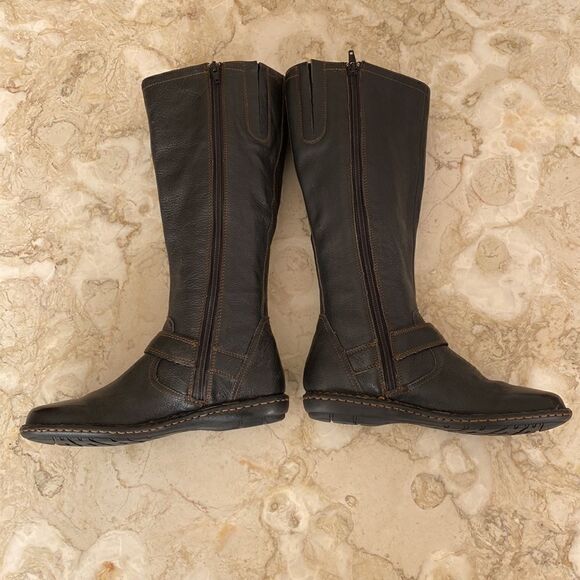 BOC BORN CONCEPT 6 Riding Boots Leather Knee High Black Zip Up - Picture 7 of 15